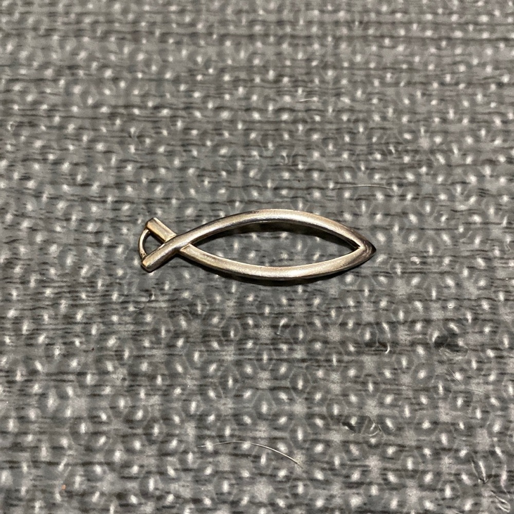 Genuine 925 sterling silver Ichthys pendant